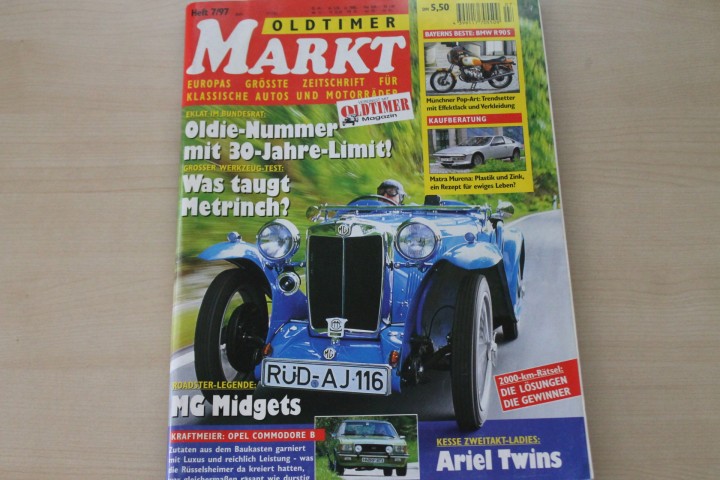 Deckblatt Oldtimer Markt (07/1997)